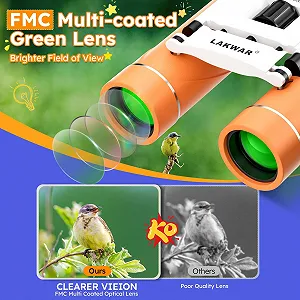 Бінокль 10x25 Compact Children Mini Waterproof Orange synthetic.ua - Фото 1