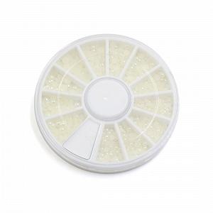 Жемчуг искусственный для дизайна ногтей, плоский, чёрный, разных размеров - Фото 1