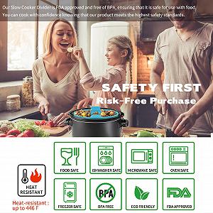 Вставка Silicone Liner 6-8 Quart Slow Cooker для мультиварки synthetic.ua - Фото 1