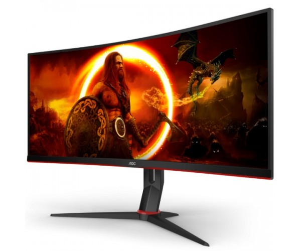 TFT 34" AOC CU34G2XP WQHD VA 180Гц 1мс вигнутий HDMIx2 DPx2 USB колонки чорний, фото №3