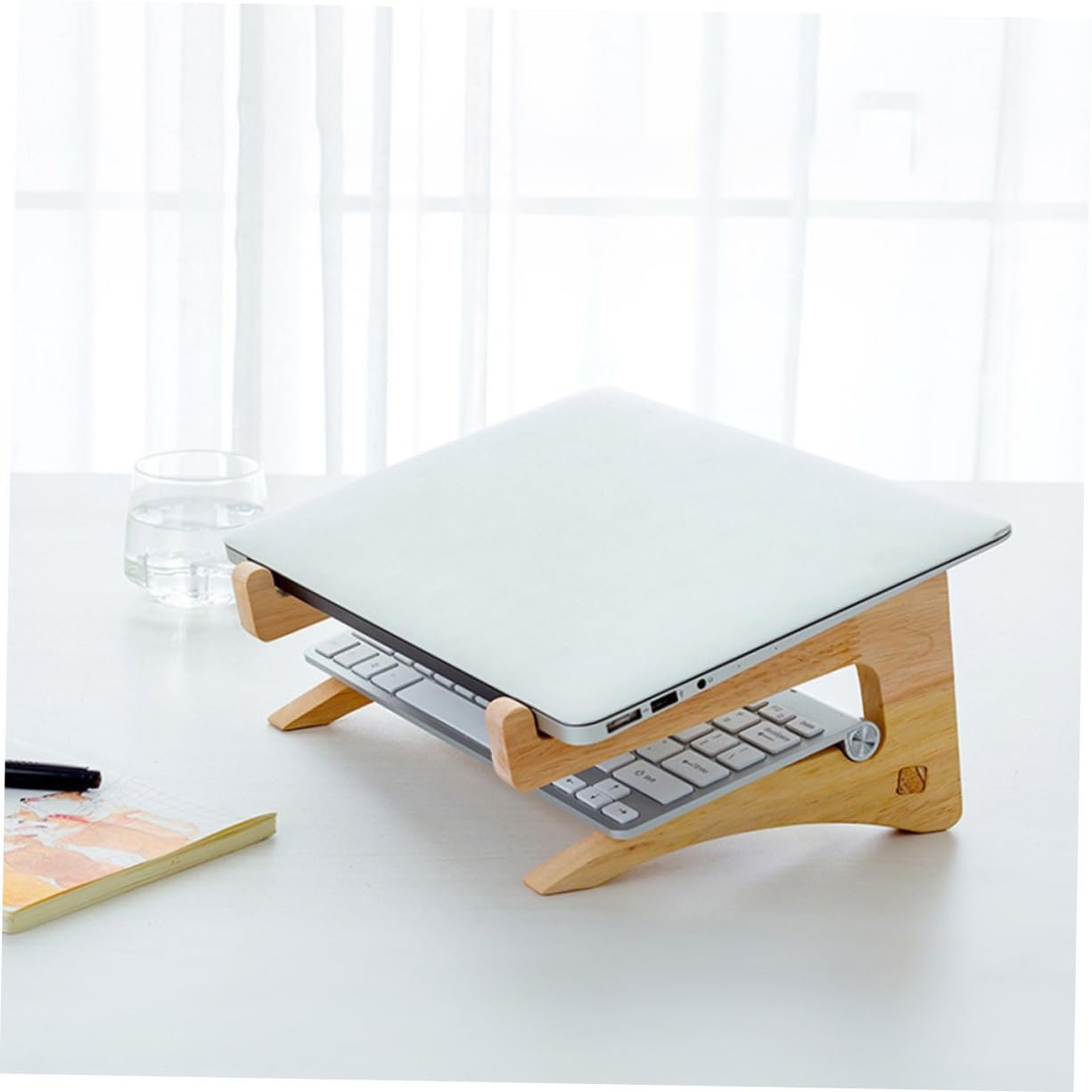 Подставка для ноутбука TEHAUX Деревянная Подставка для компьютера для стола Натуральная Подставка для ноутбука, фото №3 Подставка для ноутбука TEHAUX Деревянная Подставка для компьютера для стола Натуральная Подставка для ноутбука, фото №3