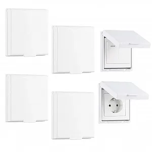 Крышка для розеток Typ 86 4 Stück Waterproof Белая - Фото 1