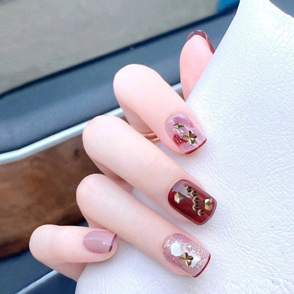 Плоскі Різнокольорові кристали Блискучі прикраси 3D DIY 12 сіток/коробка, фото №6