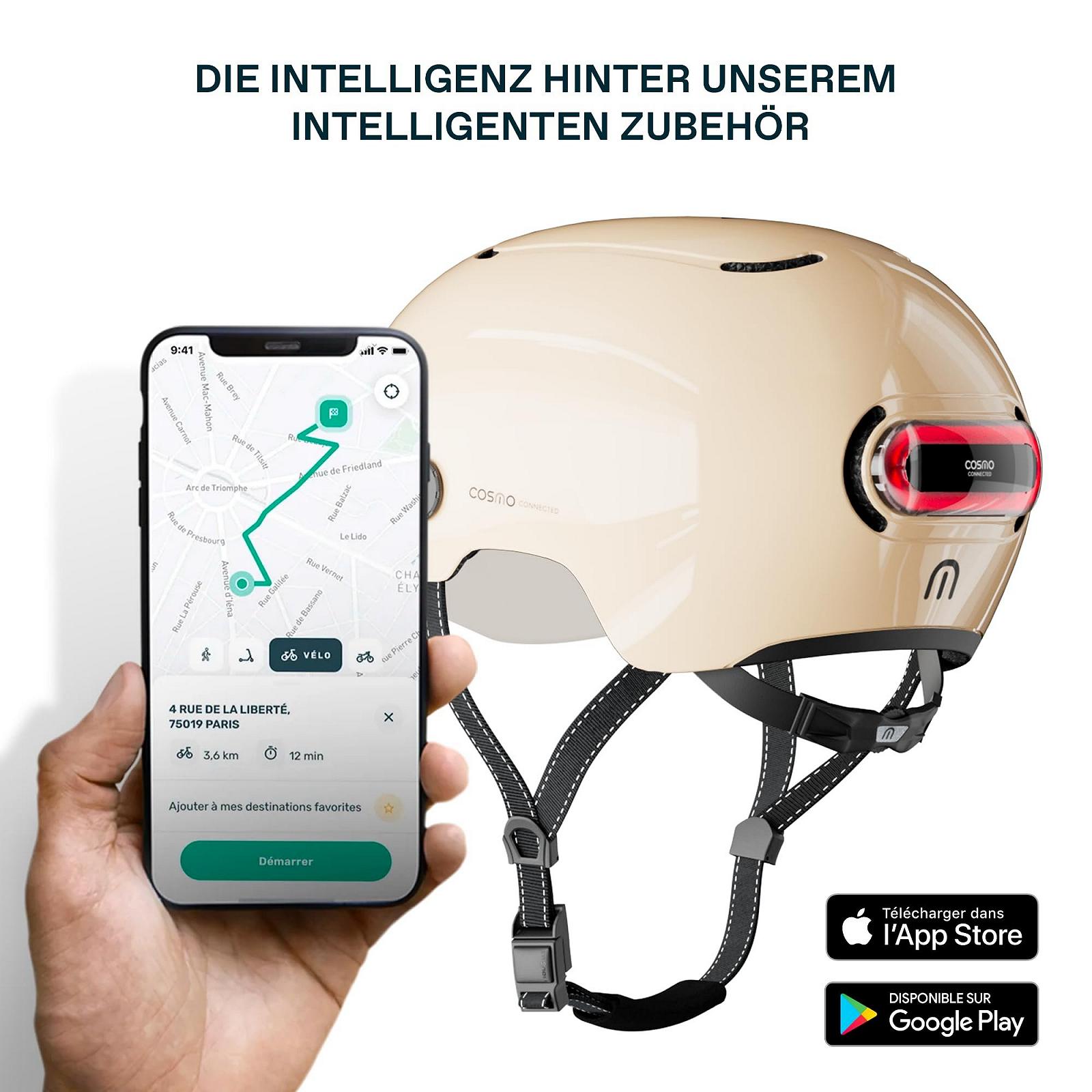 Шлем Cosmo Connected Fusion Smart Bike and Scooter с визором, взрослый, поворотник, автоматический стоп-сигнал, Split Ride, обнаружение падения, фото №7
