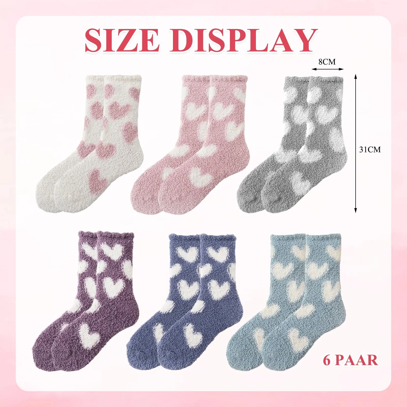Шкарпетки Жіночі Cuddly Бавовняні для сну, 6 шт, фото №2 Шкарпетки Жіночі Cuddly Бавовняні для сну, 6 шт, фото №2