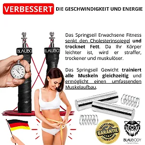 Скакалка BLAUBODY Adjustable 2 x 160 г з підшипниками та рушником із мікрофібри ціна на synthetic.ua - Фото 1 Скакалка BLAUBODY Adjustable 2 x 160 г з підшипниками та рушником із мікрофібри synthetic.ua - Фото 1