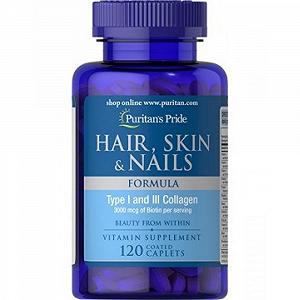 Hair Skin and Nails Formula Type 1 3 Collagen 60 caps - Фото 1
