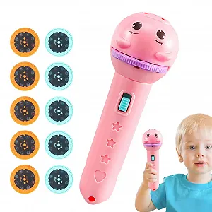 Проекционный фонарик Generisch для детей, игрушка-проектор, 80 мультяшных узоров - Фото 1