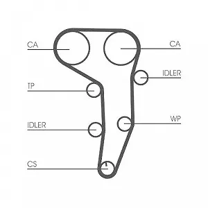 Водяний насос + комплект ременя ГРМ CONTINENTAL CTAM CT1051WP1 synthetic.ua - Фото 1