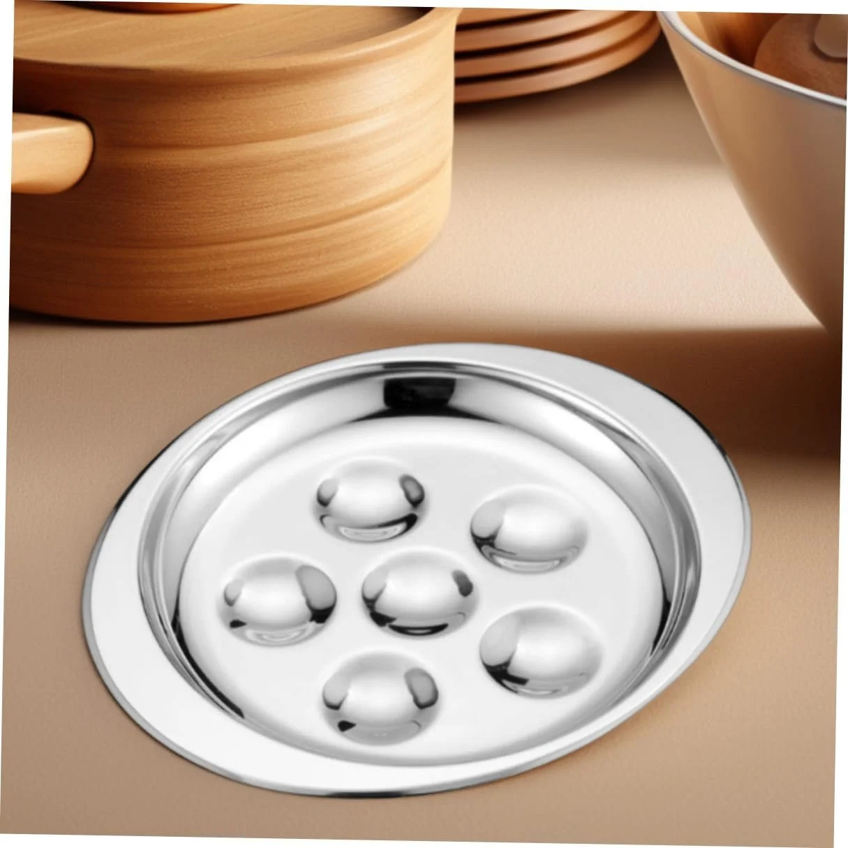 Набір форм для равликів та пташиних яєць із нержавіючої сталі 2 шт. із 6 відділеннями термостійкі для гриля та духовки, фото №6