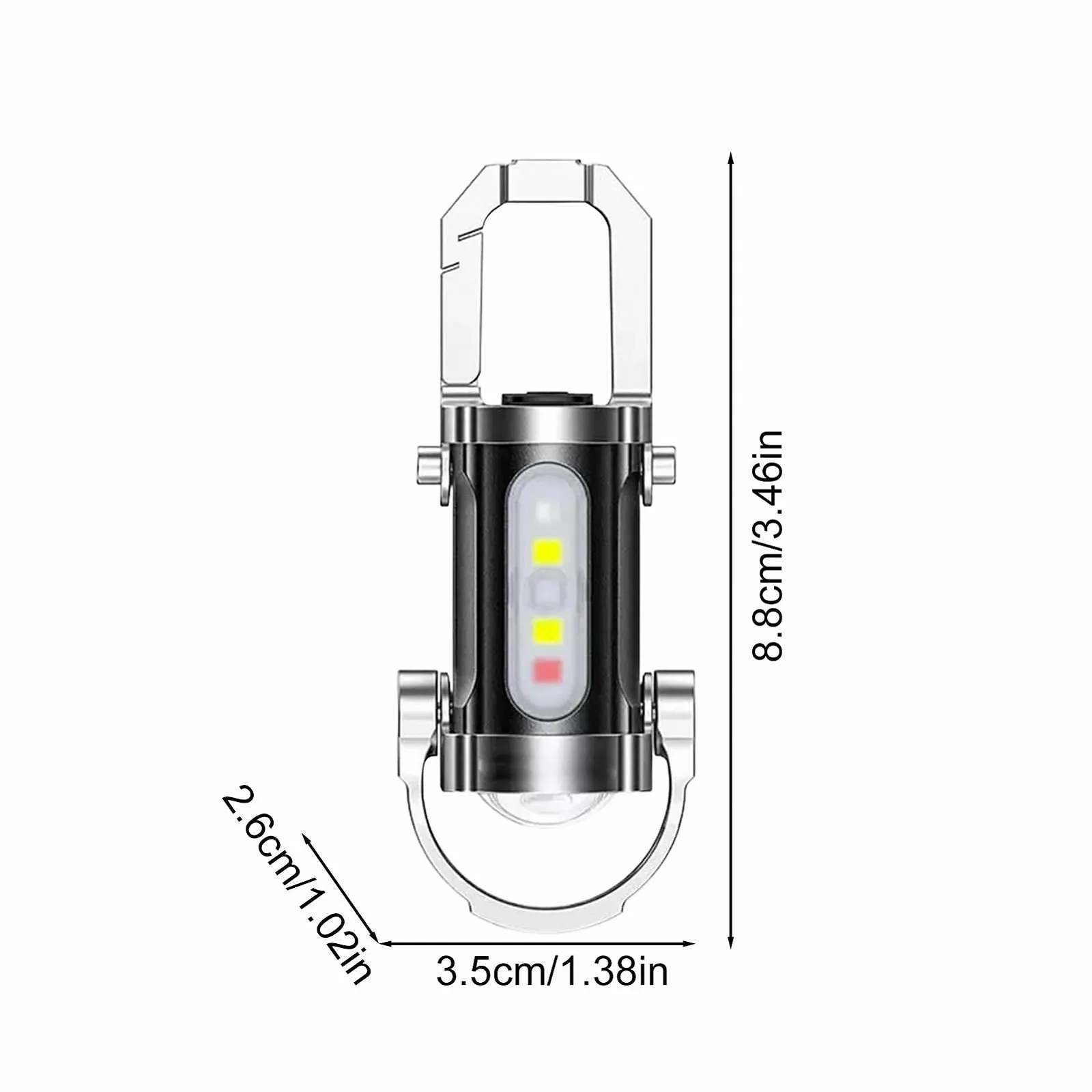 Ліхтарик-брелок Tini з електричною кишенькою, 7 режимів освітлення, легкий та компактний для кемпінгу, активного відпочинку, подорожей та прогулянок, фото №5