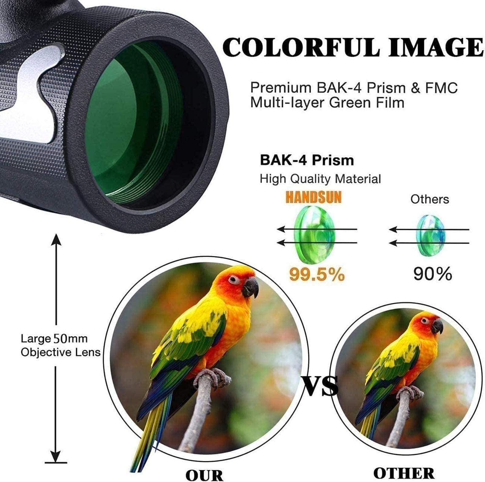 Монокуляр HD 12x50 з утримувачем для смартфона та штативом Водонепроникний, фото №4 Монокуляр HD 12x50 з утримувачем для смартфона та штативом Водонепроникний, фото №4