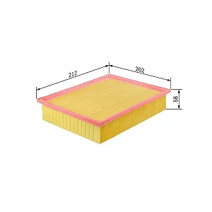 Повітряний фільтр BOSCH F 026 400 057 для ALFA ROMEO FIAT OPEL VAUXHALL - Фото 1