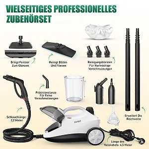 Пароочисник Rolipo 2000 W 4 бар 2 л 40 хвилин 160 °C 13 аксесуарів ціна на synthetic.ua - Фото 1 Пароочисник Rolipo 2000 W 4 бар 2 л 40 хвилин 160 °C 13 аксесуарів synthetic.ua - Фото 1