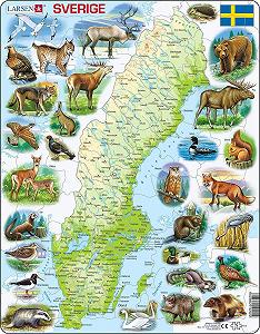 Пазл Larsen Sweden Physical Puzzle with Animals 71 Piece - Фото 1
