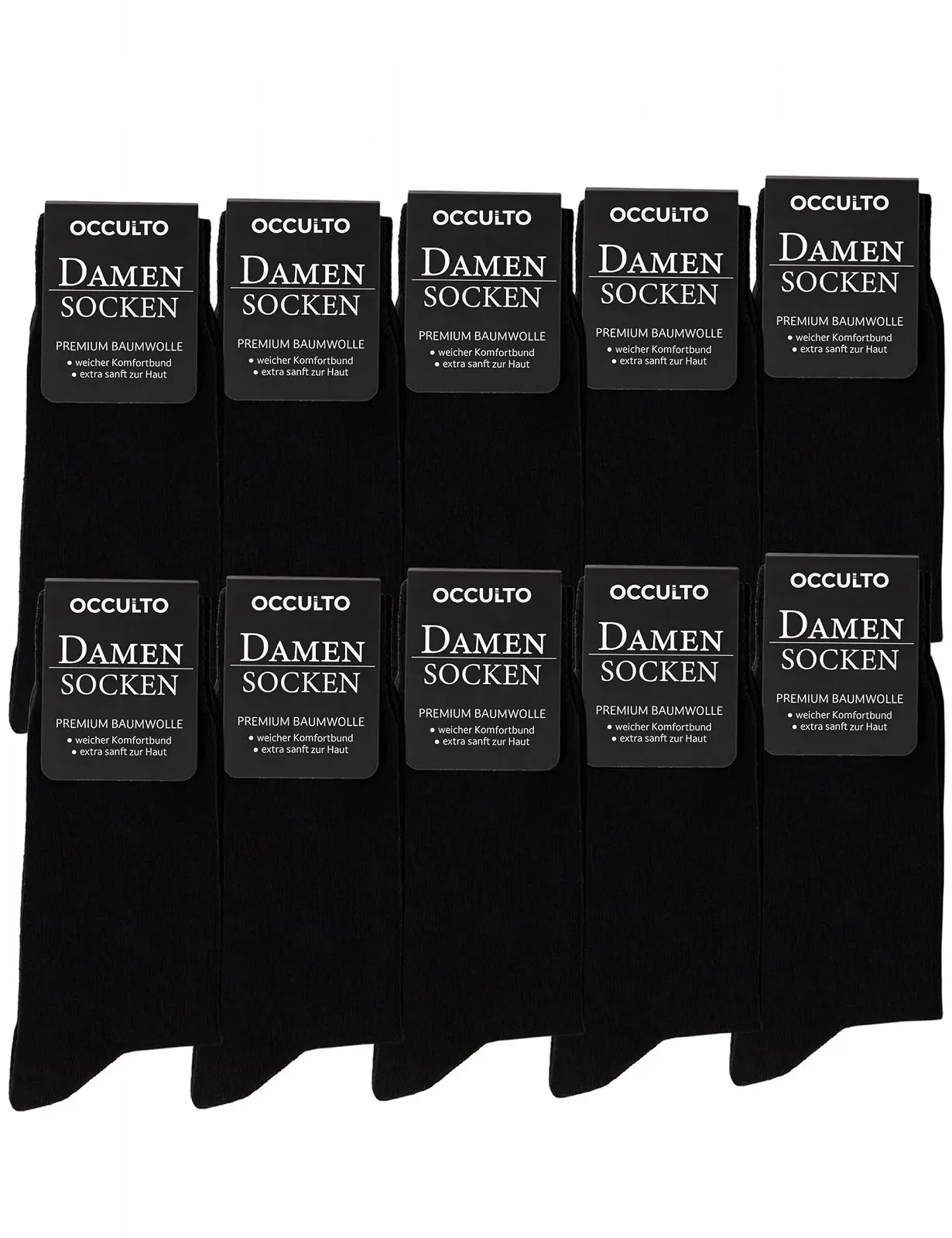 Носки Occulto Женские Черный, упаковка 10-20 (Модель: Hermine), фото №1 Носки Occulto Женские Черный, упаковка 10-20 (Модель: Hermine), фото №1