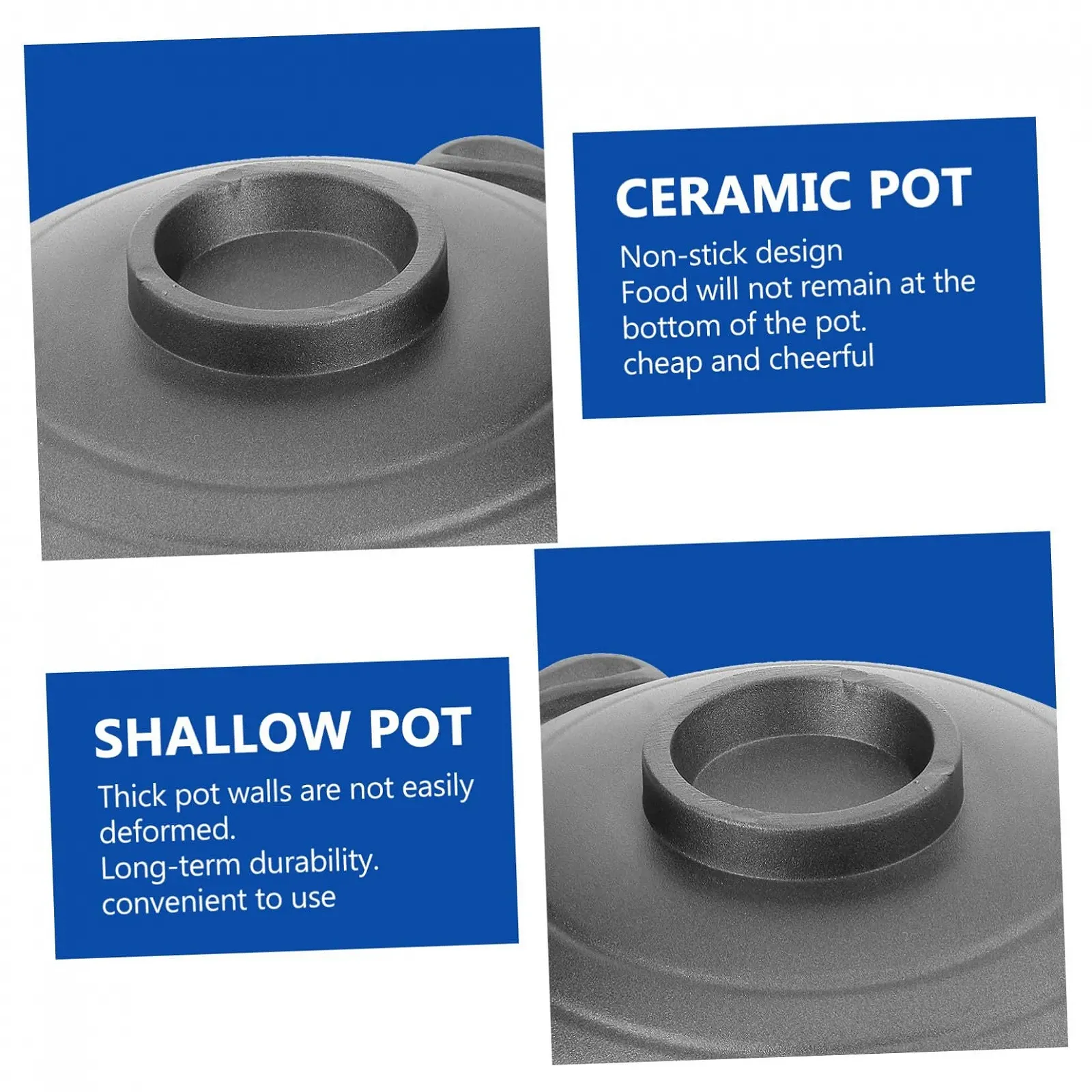 Горщик для запікання Gatuida 18 см керамічний антипригарний термостійкий, фото №2