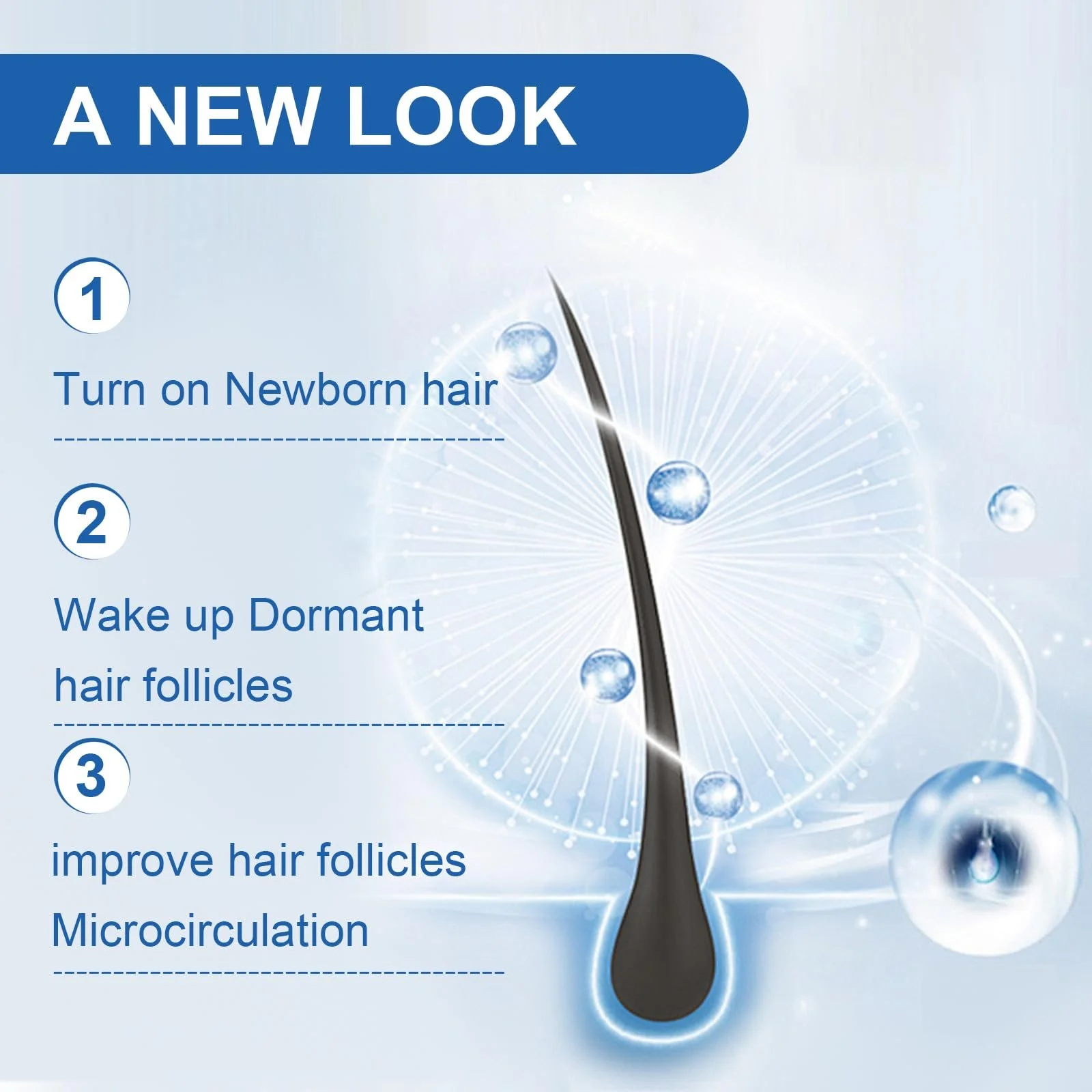 Засіб для росту волосся Натуральний 60 мл для чоловіків і жінок, фото №4