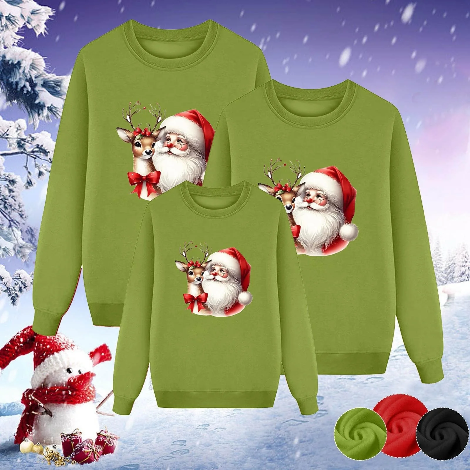 Рождественский свитер Eauptffy для семьи, праздничный свитер, мужской, женский, детский, мужской, смешной, праздничный комплект, рождественский наряд, семейный свитер, фото №5
