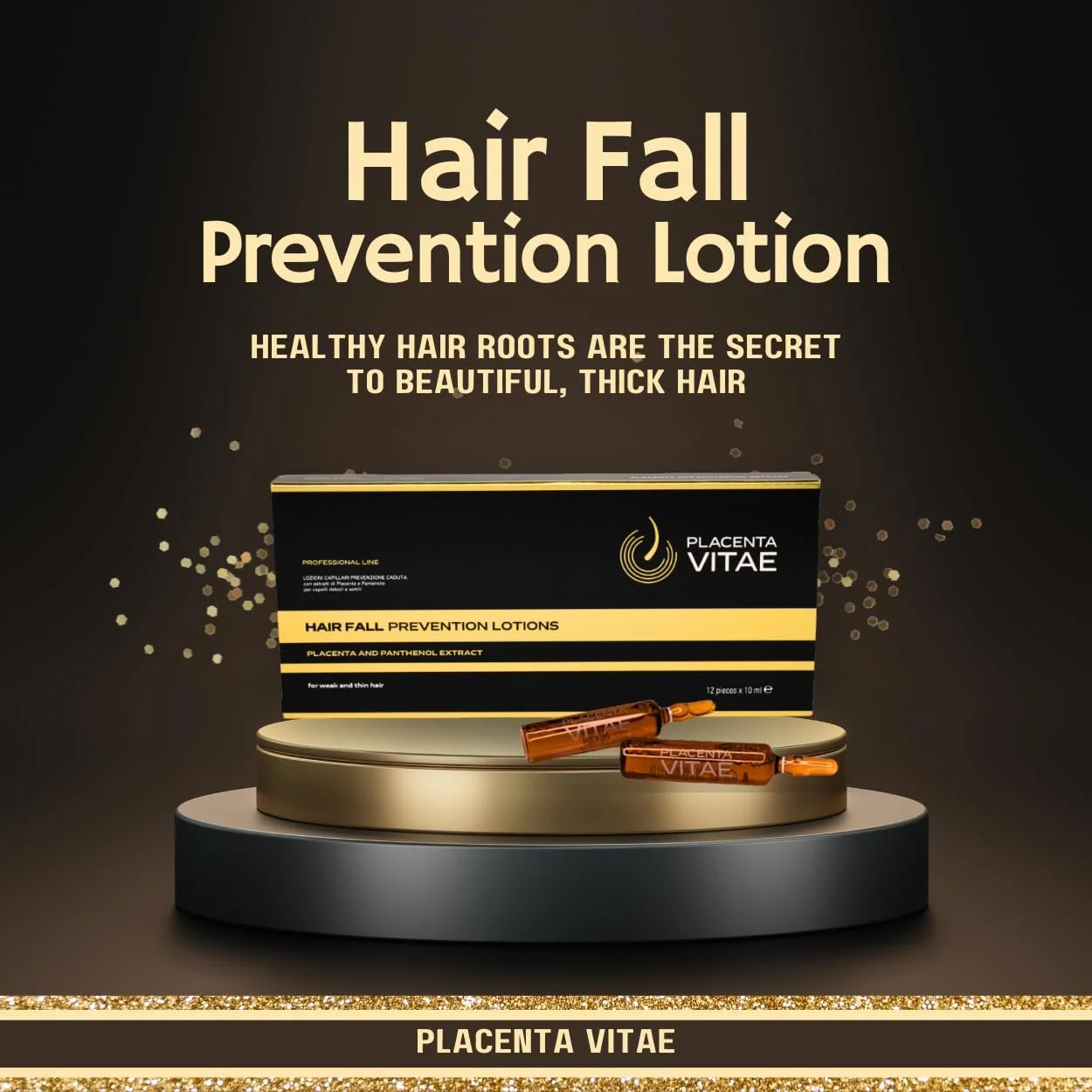 Лосьйон PLACENTA VITAE з екстрактом плаценти для запобігання випадінню волосся, ампули для запобігання випадінню волосся 12 x 10 мл, фото №2
