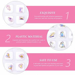 Стразы Healvian для ногтей, 120 шт, кристаллы, украшения, пластик synthetic.ua - Фото 1