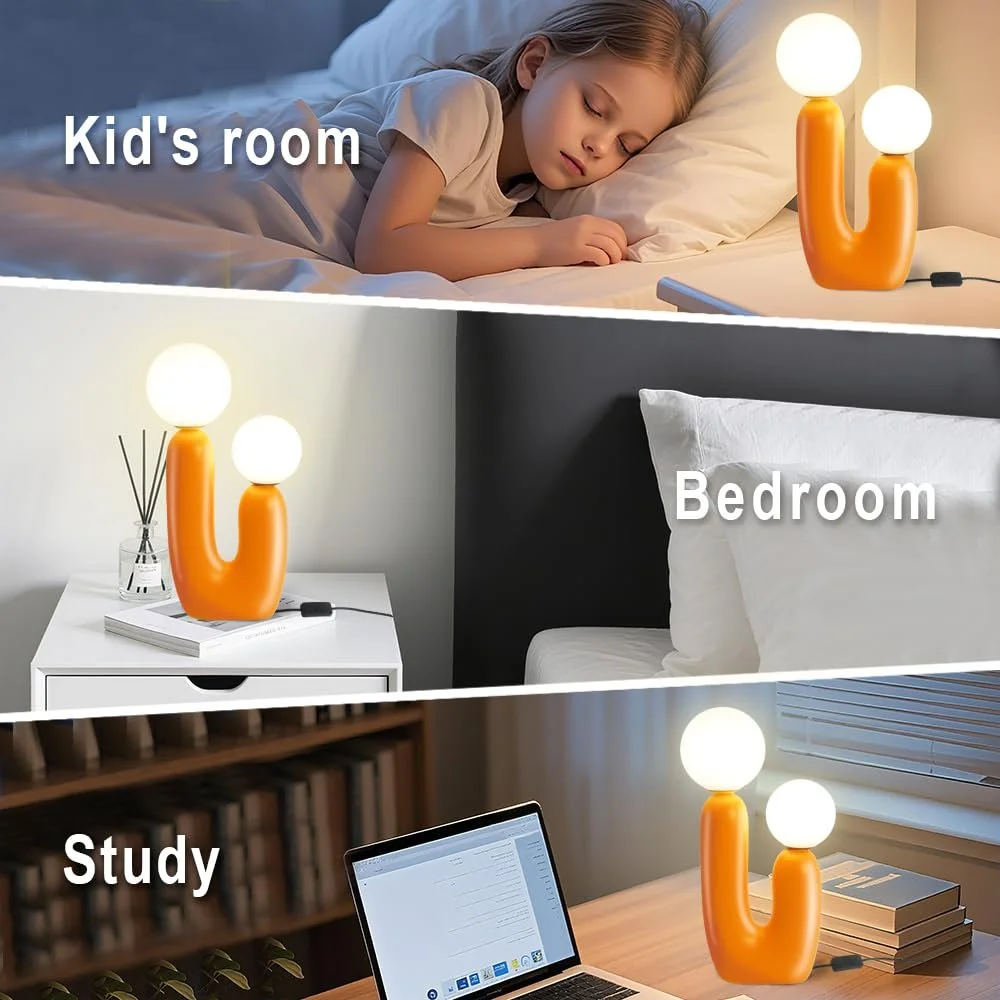 Настільна лампа LED Кактус G9 Помаранчева, фото №4