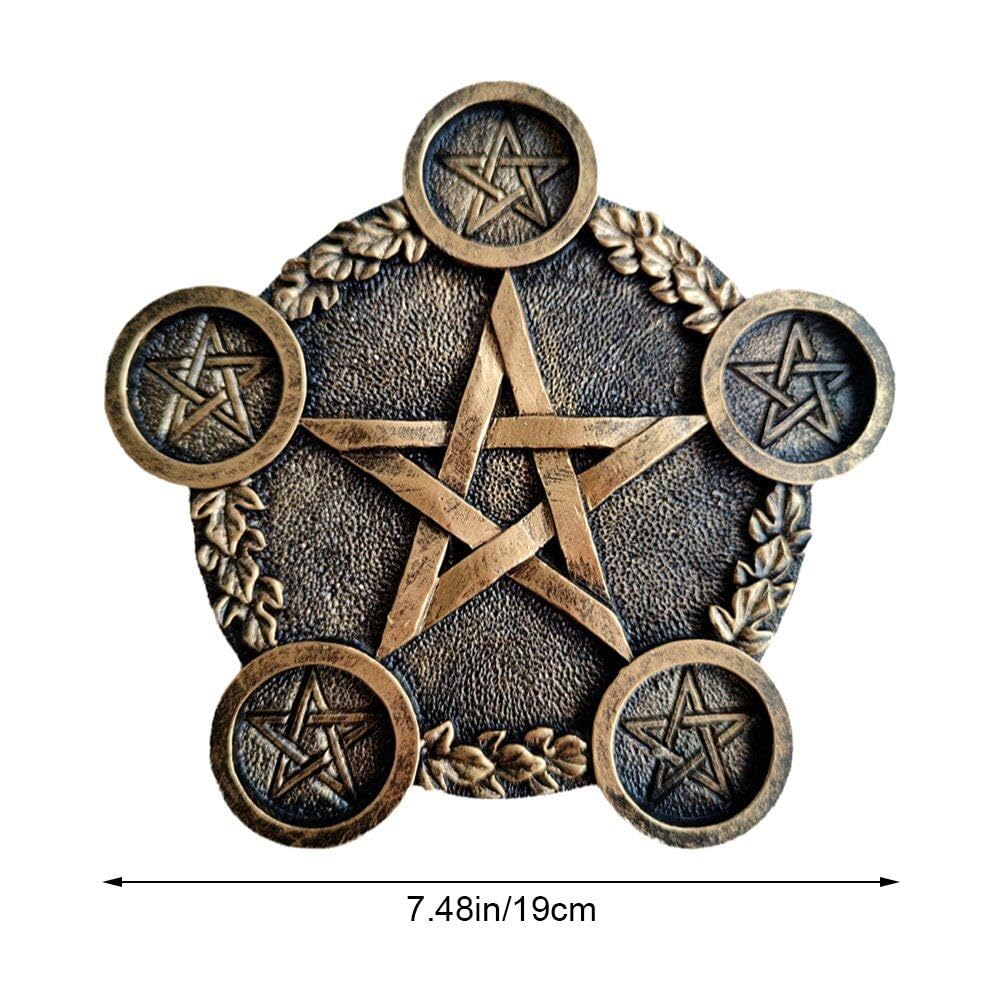 Подсвечник Astrologia Pentagram Altar Plate Resin Tea Light Holder, фото №2