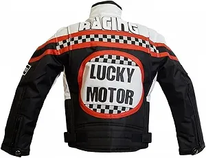 Дитяча байкерська куртка MDM чорно-біла, мотоциклетна synthetic.ua - Фото 1