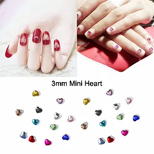 Стразы для ногтей Приблизительно 90 шт. Прозрачные Сердце Плоская задняя часть Аксессуары для маникюра Стразы для ногтей и драгоценные камни для ногтей Лицо Искусство DIY Поделки (Разные цвета) synthetic.ua - Фото 1