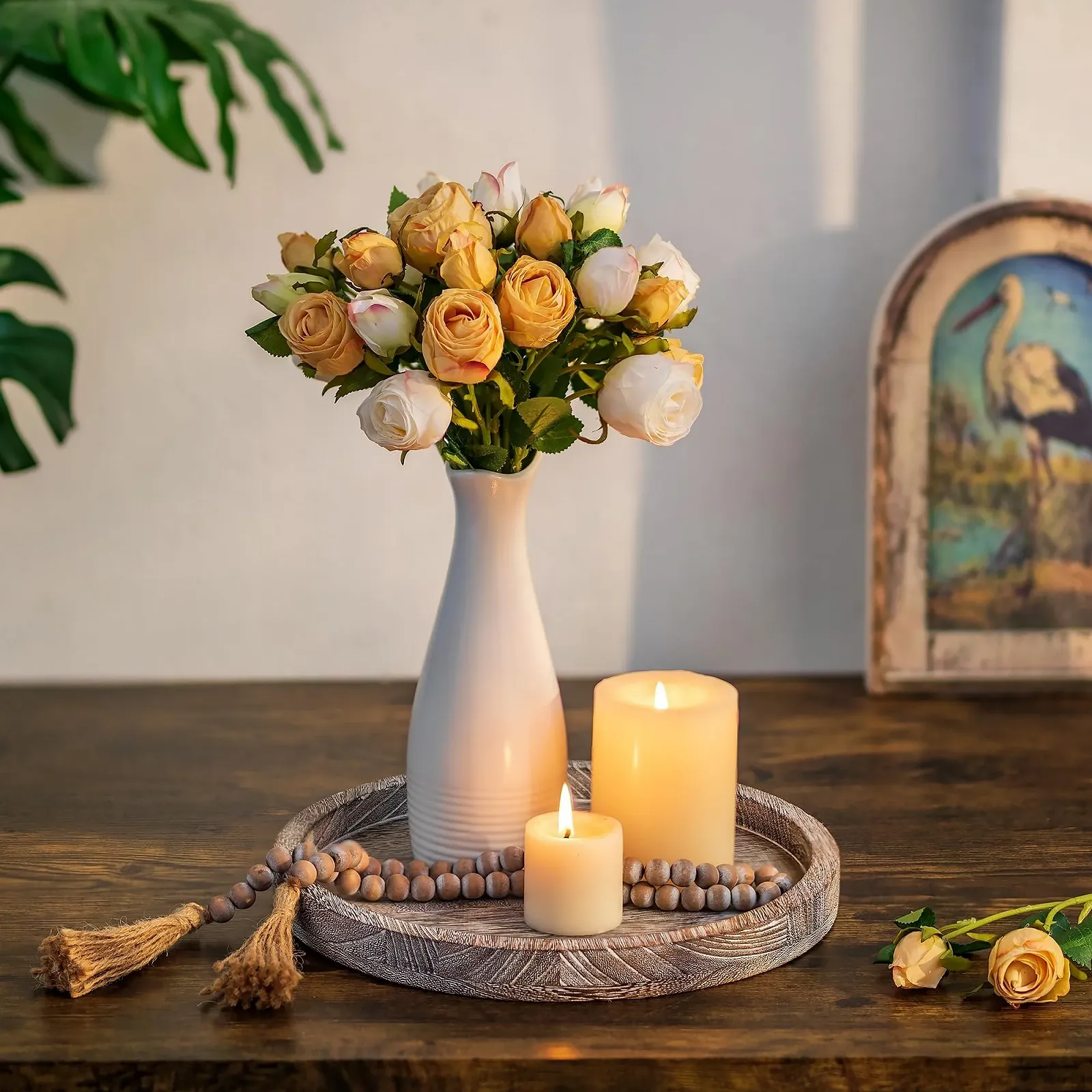 Дерев'яний Піднос Круглий для Декору Romadedi 30 см Піднос для Свічок, фото №3 Дерев'яний Піднос Круглий для Декору Romadedi 30 см Піднос для Свічок, фото №3