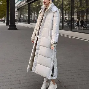 Пальто Petalum Зимове Довге стьобане З капюшоном Бавовняне synthetic.ua - Фото 1