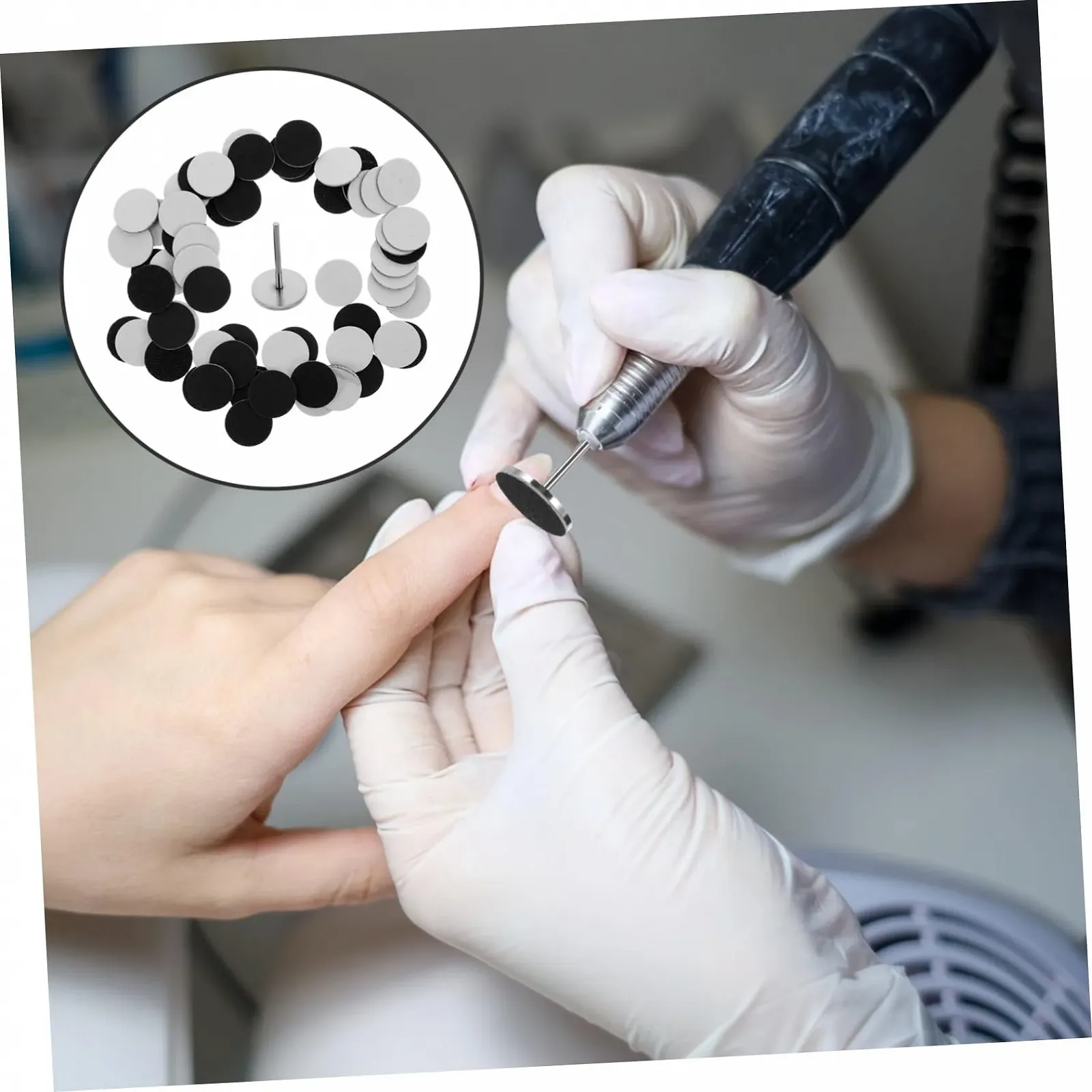 Набор шлифовальных дисков Healvian, 60 шт., насадки для маникюрного дриля, фото №7 Набор шлифовальных дисков Healvian, 60 шт., насадки для маникюрного дриля, фото №7