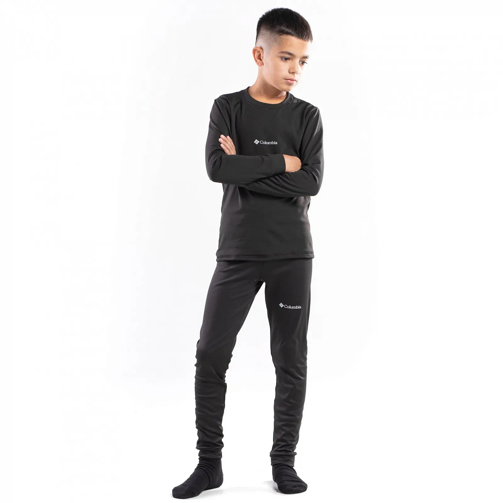 Термобілизна дитяча на хлопчика зимова на флісі Columbia чорний комплект кофта і штани, фото №5 Термобілизна дитяча на хлопчика зимова на флісі Columbia чорний комплект кофта і штани, фото №5