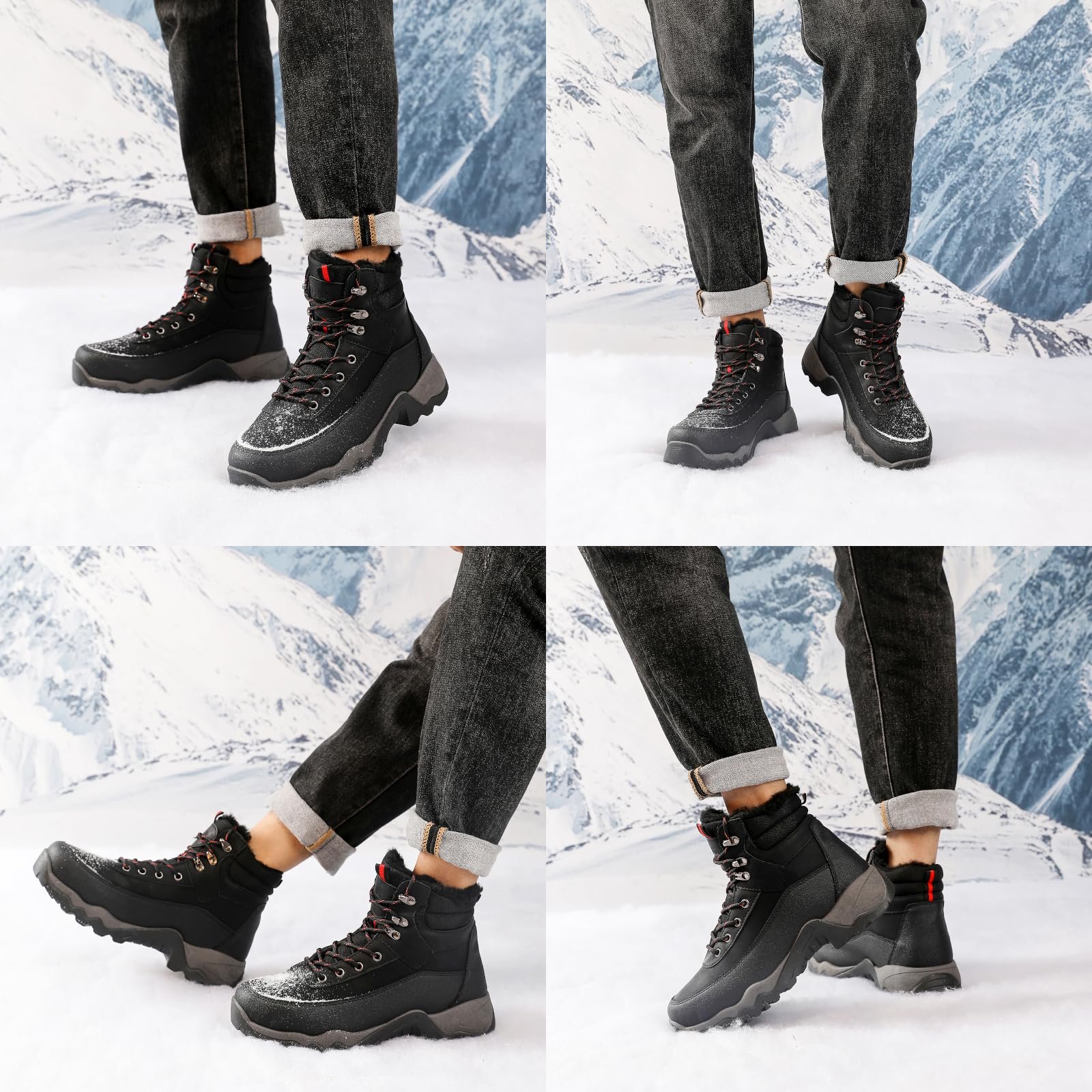 Трекинговые ботинки Bergschuhe зимние, теплые зимние ботинки, зимние сапоги удобные водонепроницаемые ботинки для походов снеговые ботинки для активного отдыха, мужские ботинки для трейлраннинга, фото №5