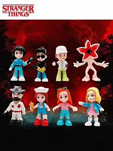 Набор фигурок Очень странные дела Одиннадцать Демогоргон Stranger Things Eleven 8 шт 8 -9 см - Фото 1