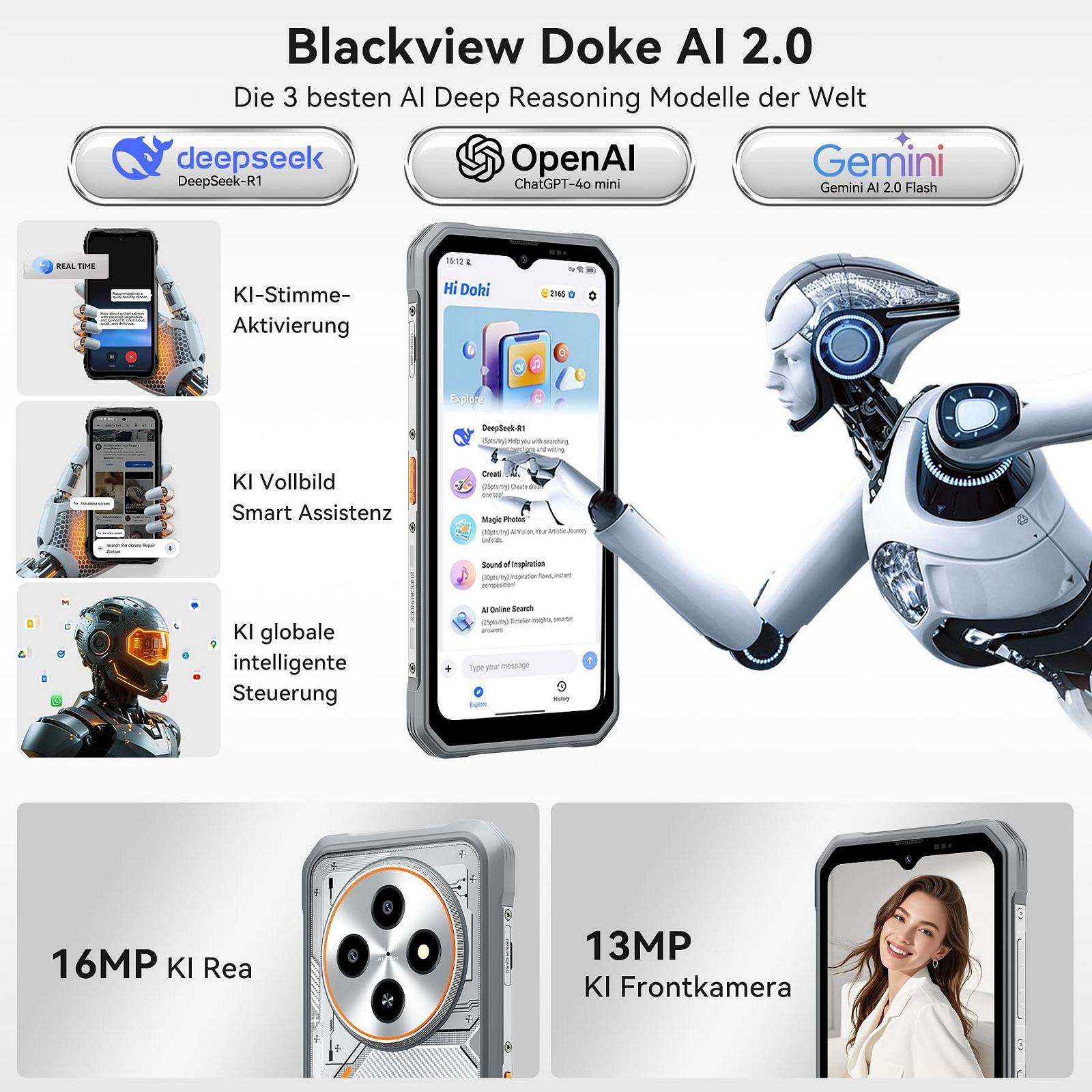 Смартфон Blackview FORT 2 24 ГБ + 256 ГБ 6.56 дюйма 90 Гц 16 Мп IP69K Android 15, фото №9