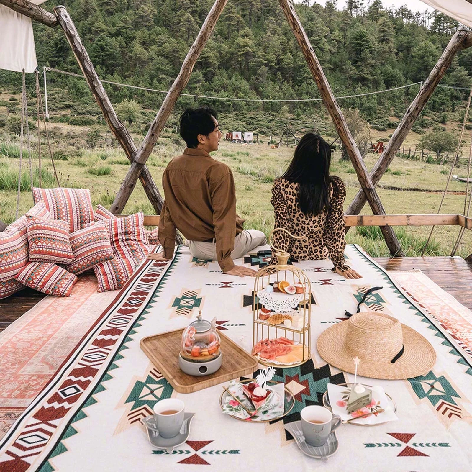 Покривало на диван Boho з китицями двостороннє, 90 x 150 см, фото №3