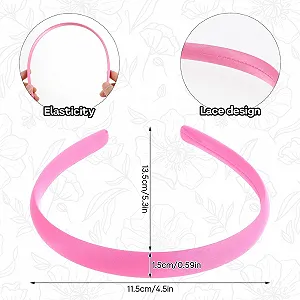 Обруч на голову атласный Pack of 2 Широкий Однотонный Черный + Розовый, Ширина 1,5 см synthetic.ua - Фото 1