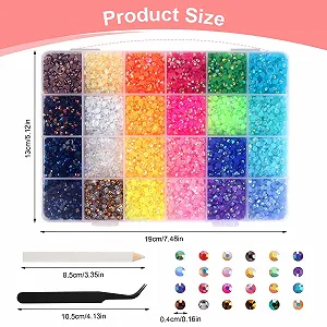 Стрази 4 мм, 12000 шт, для нігтів, круглі, блискучі, різних кольорів synthetic.ua - Фото 1