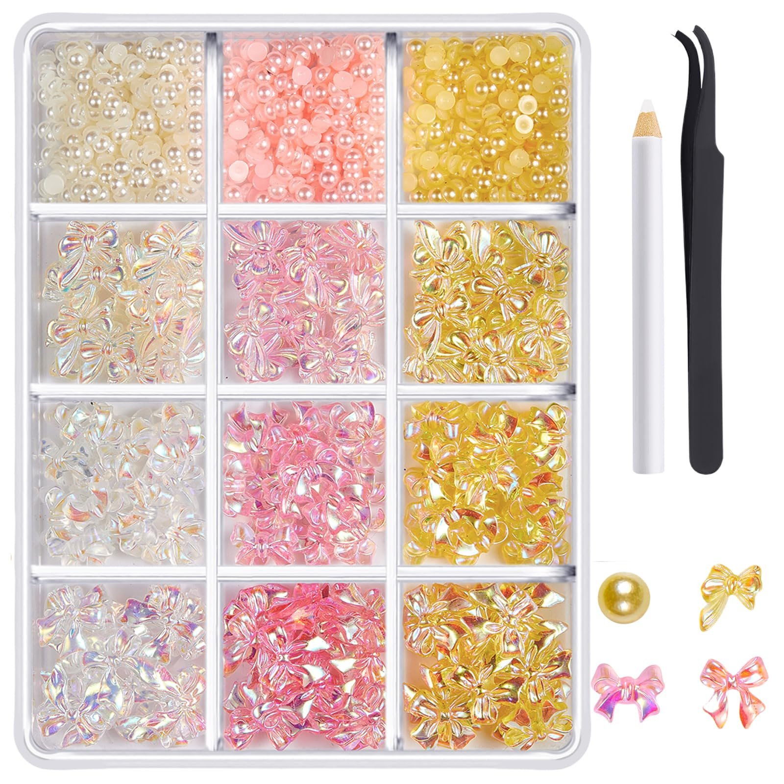 Стрази для нігтів 3D смола, 1 коробка, фото №3