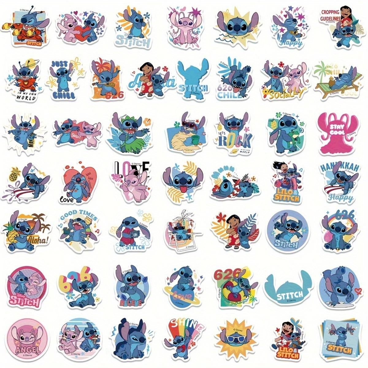 Стікери Ліло та Стіч Lilo & Stitch стікерпак наклейки набір наклейок 50 шт nak_69, фото №6