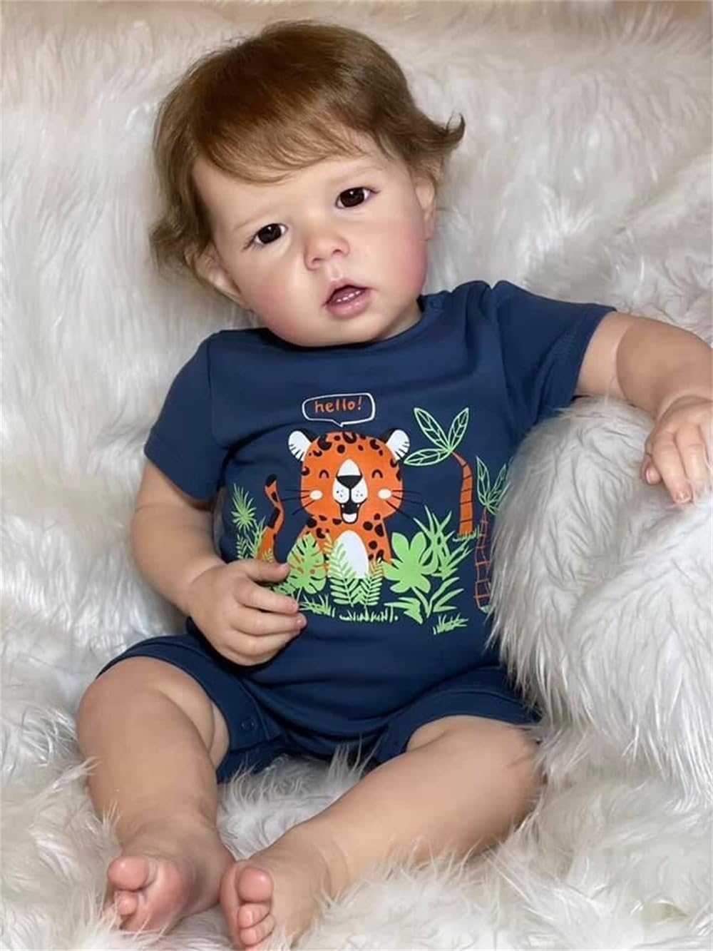 Кукла Zero pam Reborn Baby Boy 20-дюймовая полностью силиконовая с волосами с аксессуарами, фото №3