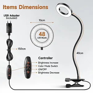 Лампа для читання One Fire 48 LED USB 10 W 40 cm 360° Flexible Clamp Lamp synthetic.ua - Фото 1