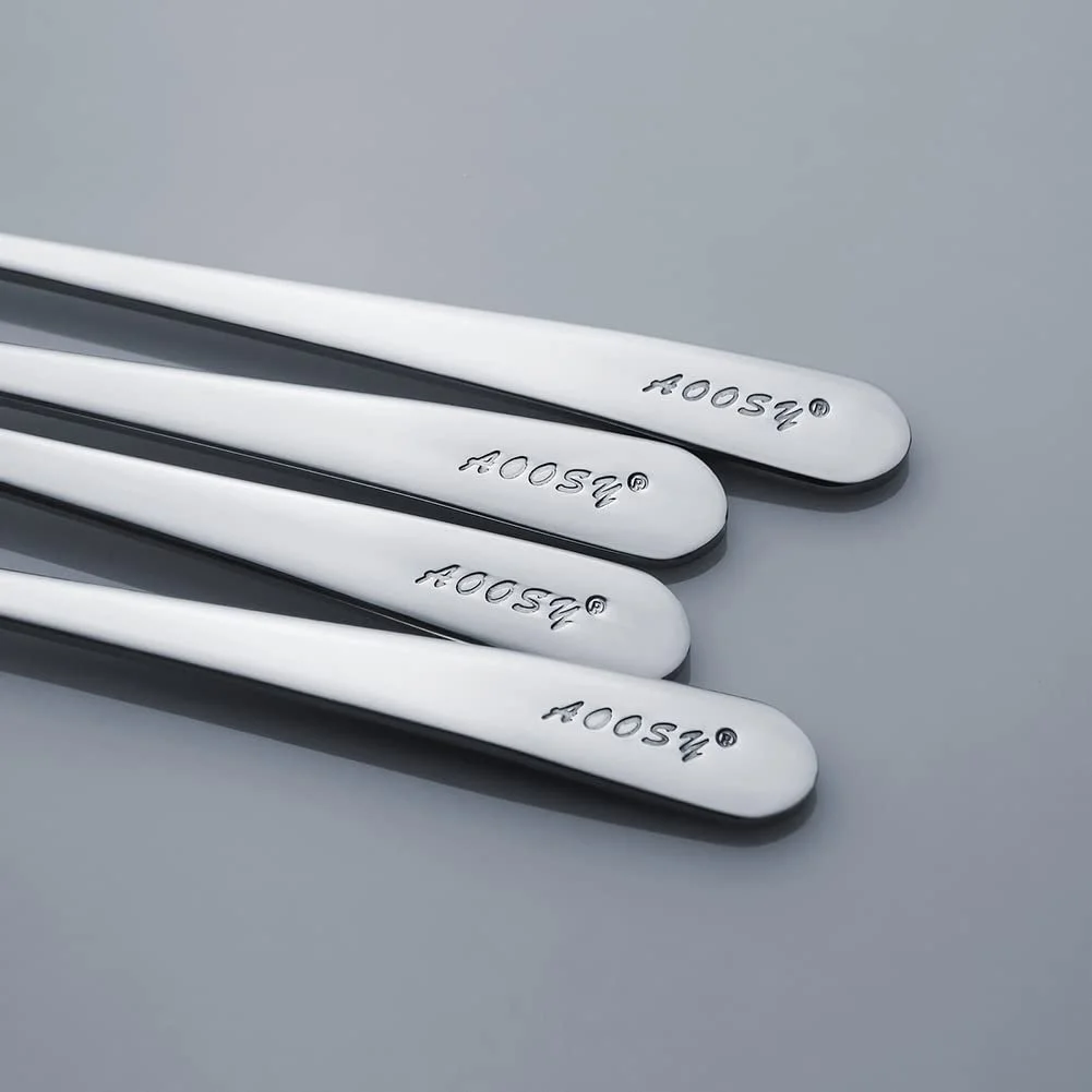 Ложка для лате AOOSY, з нержавіючої сталі, набір з 4 штук, з довгою ручкою, 22.3 см, фото №3