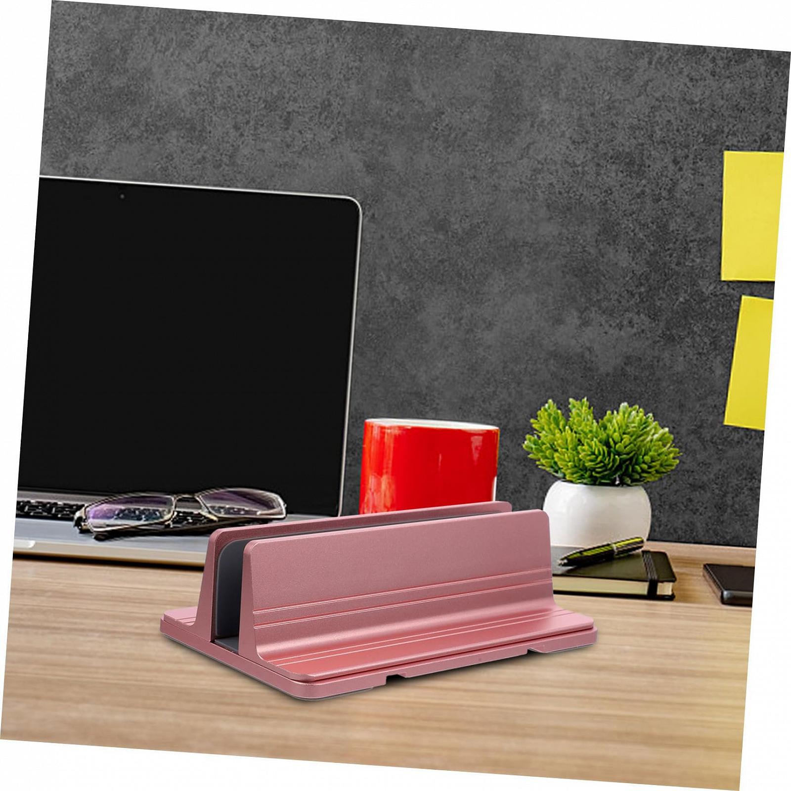 Вертикальная Подставка для Ноутбука Yardenfun из Алюминиевого Сплава, Прочная Настольная Подставка для Ноутбуков, Креативный Дизайн, Розовое Золото, Многофункциональная как Держатель для Книг, Прочная, фото №5