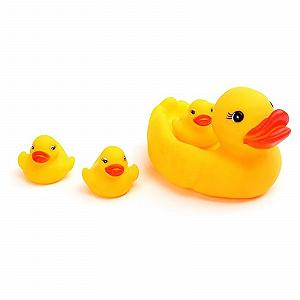Набор игрушек для ванны Утка Резиновая Игрушка для ванны 4шт synthetic.ua - Фото 1