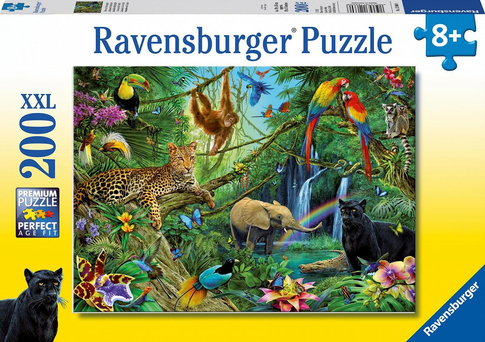 Дитячий пазл Ravensburger 12660 Тварини в джунглях 200 деталей XXL, фото №3