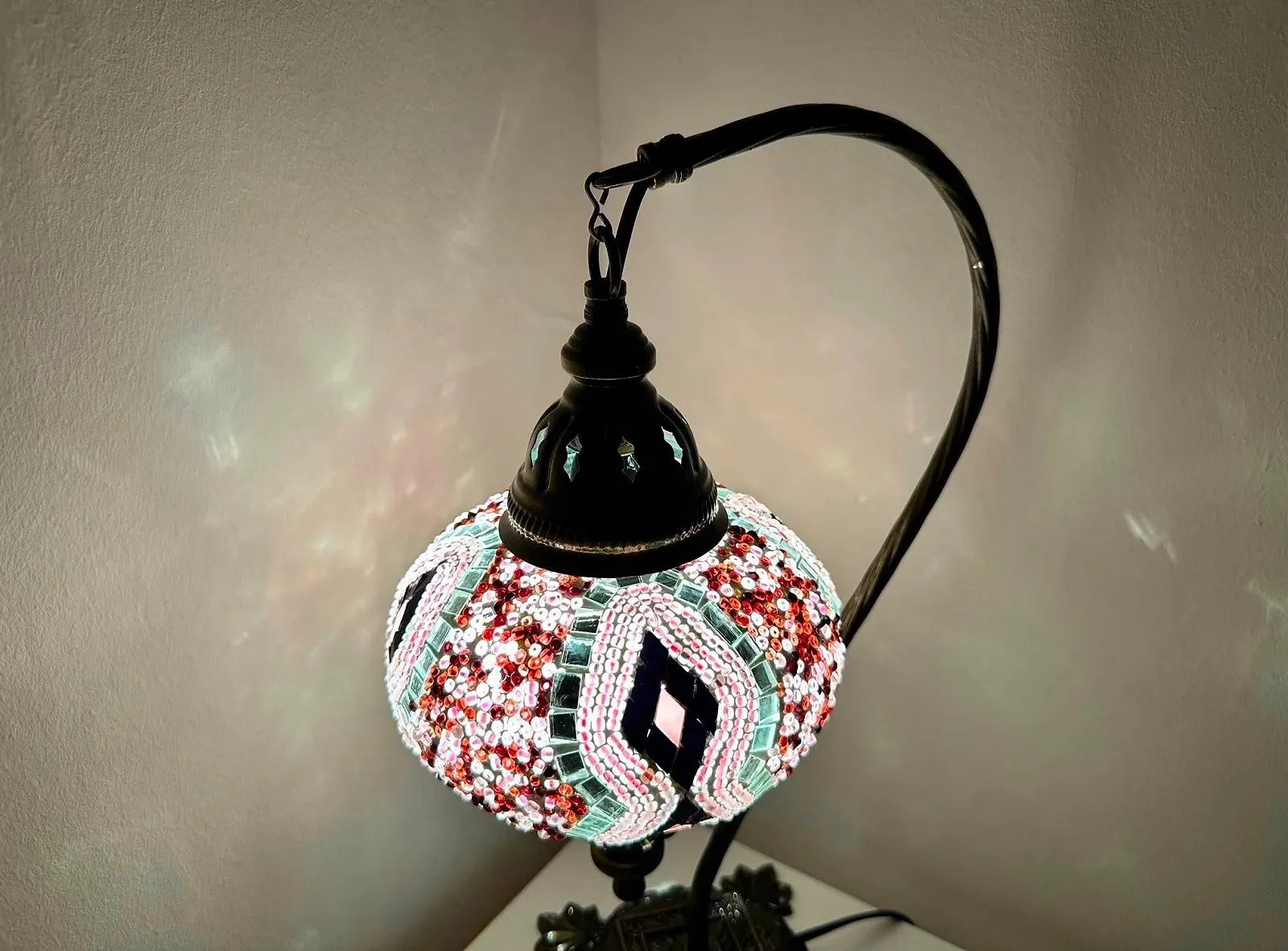Настільна лампа Samarkand Lights Mosaic Floor Lamp L Oriental Turkish Moroccan Purple, фото №2