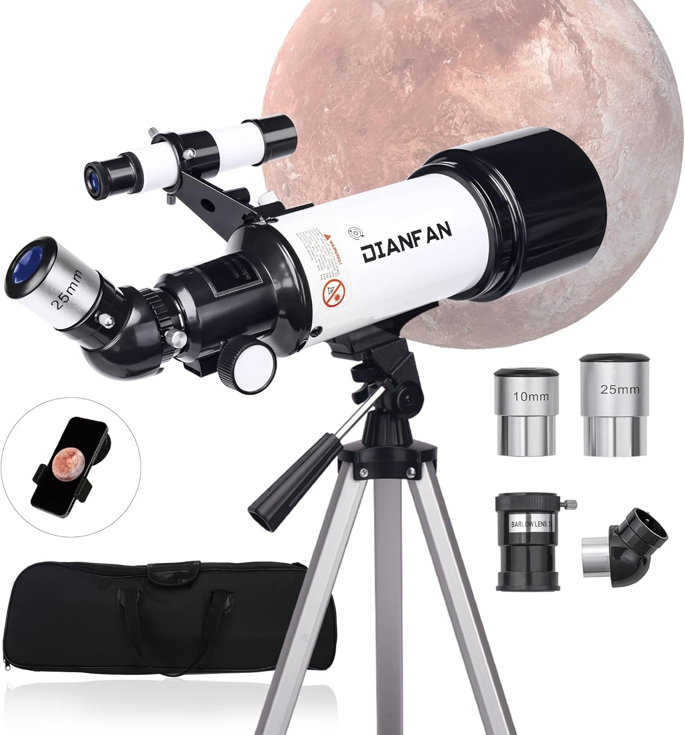 Телескоп Dianfan 70400 70/400 White, фото №1 Телескоп Dianfan 70400 70/400 White, фото №1