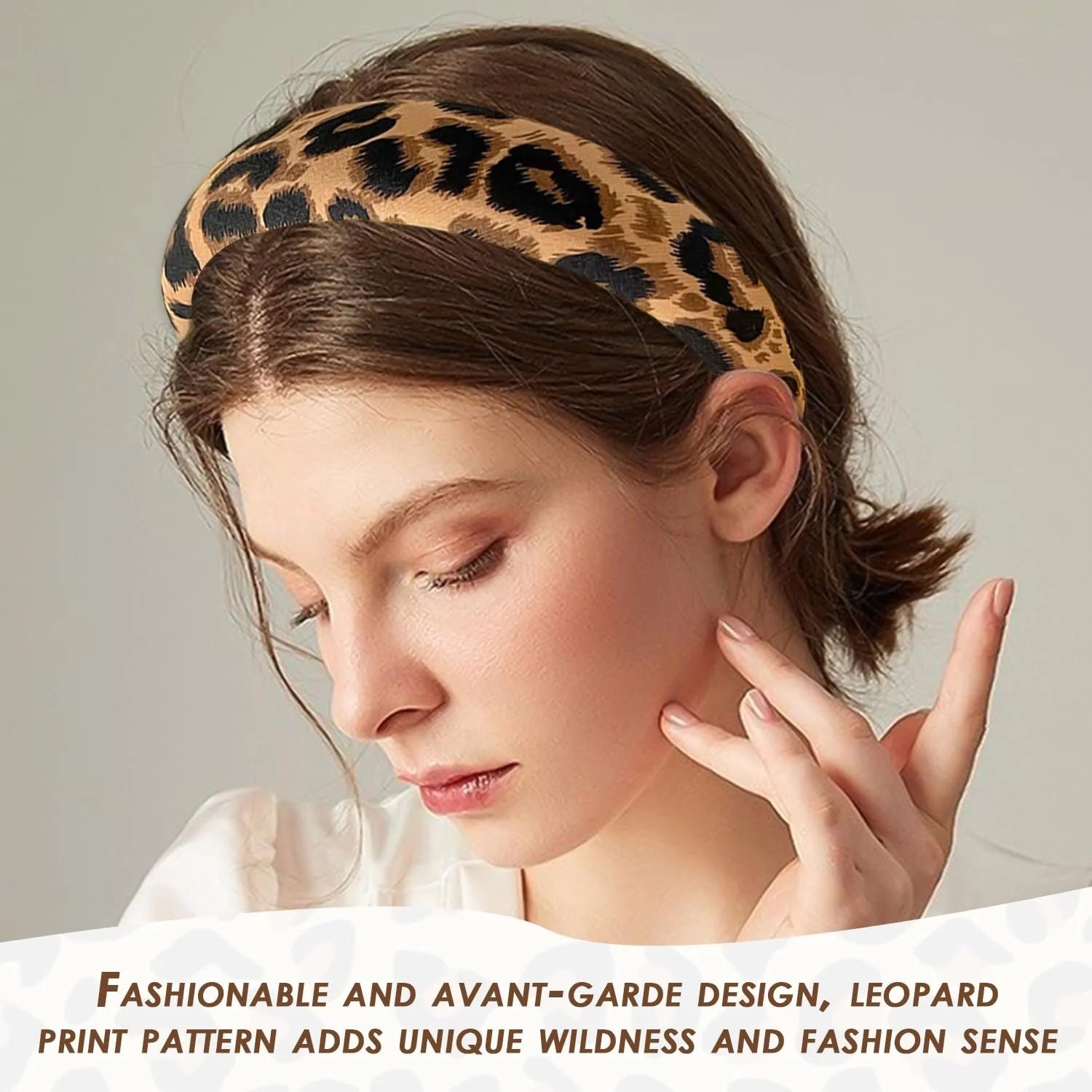 Обруч для волосся Леопардовий принт для жінок, 1шт, фото №4